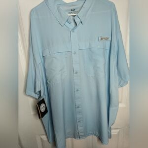 Realtree Light Blue Casual Button Down Shirt . Size 3X
